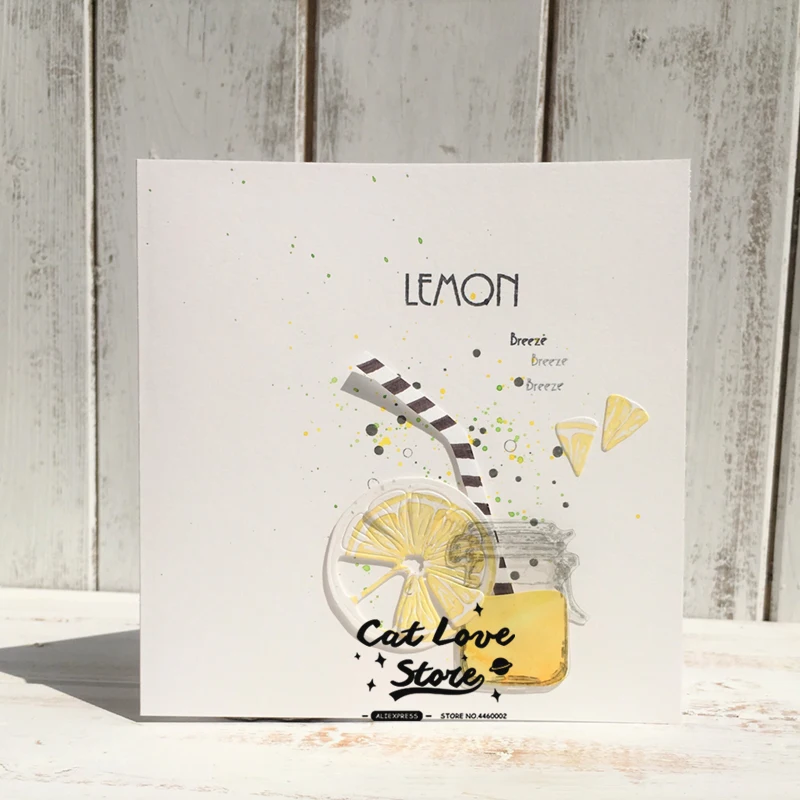 Летние металлические режущие штампы Lemon Circle трафарет для DIY бумажные карточки