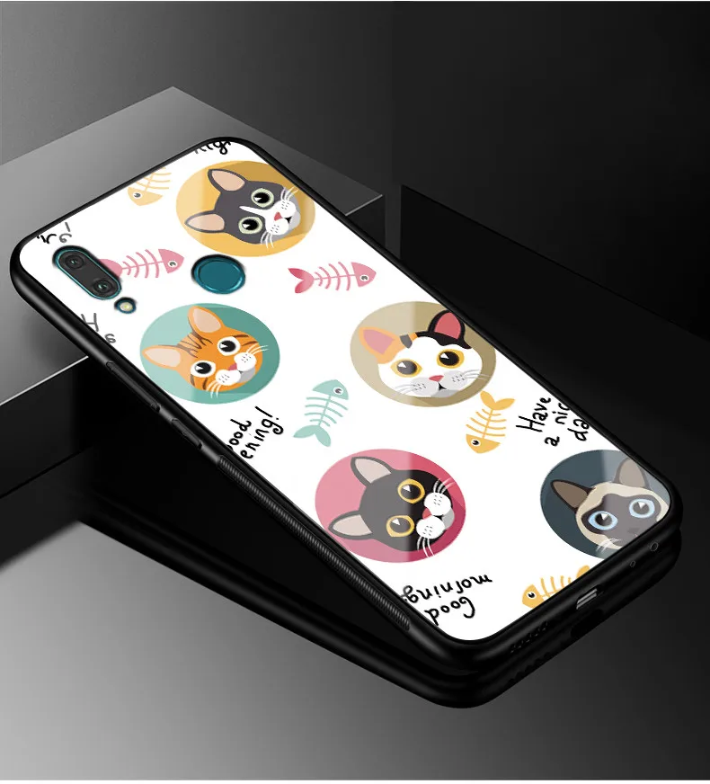 Для huawei P Smart чехол для оргстекло PC чехол для телефона черный ТПУ бампер для huawei Honor 10 Lite Крышка P Smart 6,21