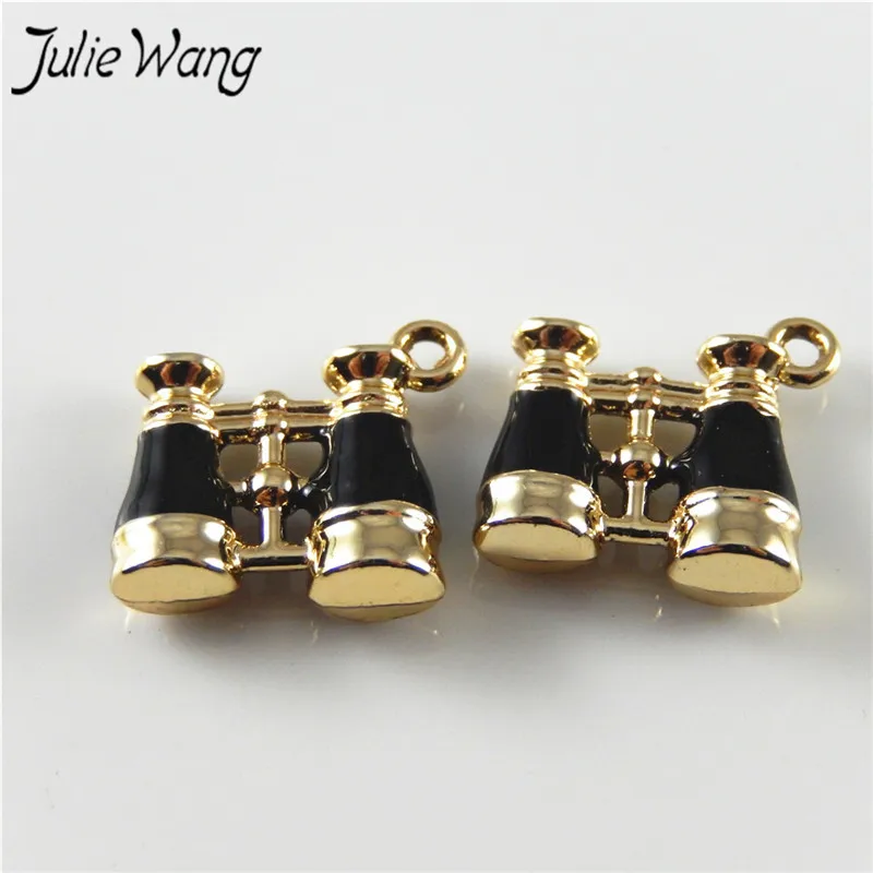 Julie Wang 10 шт. черный красный золотой цвет милый мини телескоп в форме стерлингового