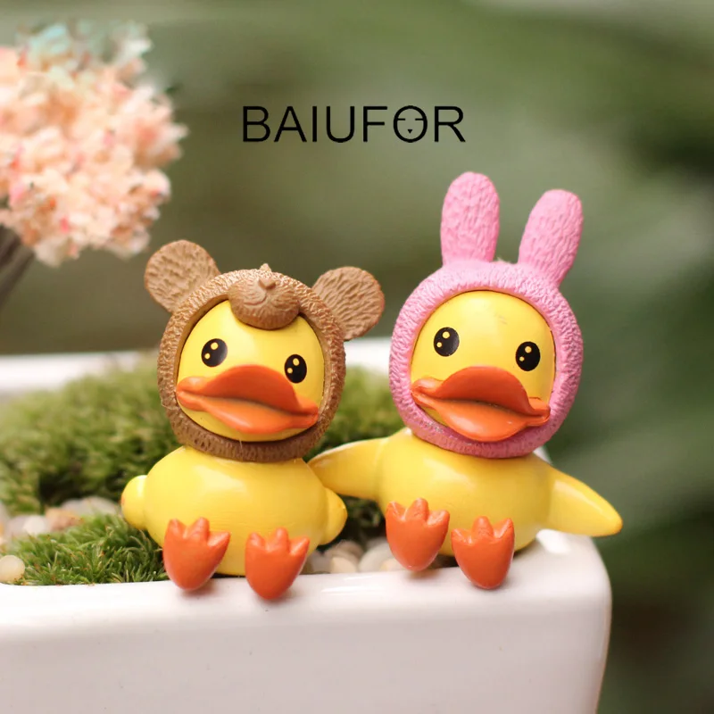 BAIUFOR животные миниатюрные Мультяшные фигурки из коллекции утки для террариума