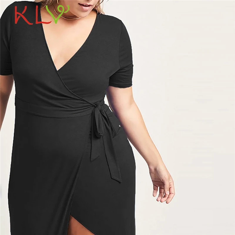 Платье Для женщин 5XL элегантные пикантные короткий рукав лето длинное платье Повседневное вечерние Ночное платье плюс Размеры платье vestidos Femme 19May6