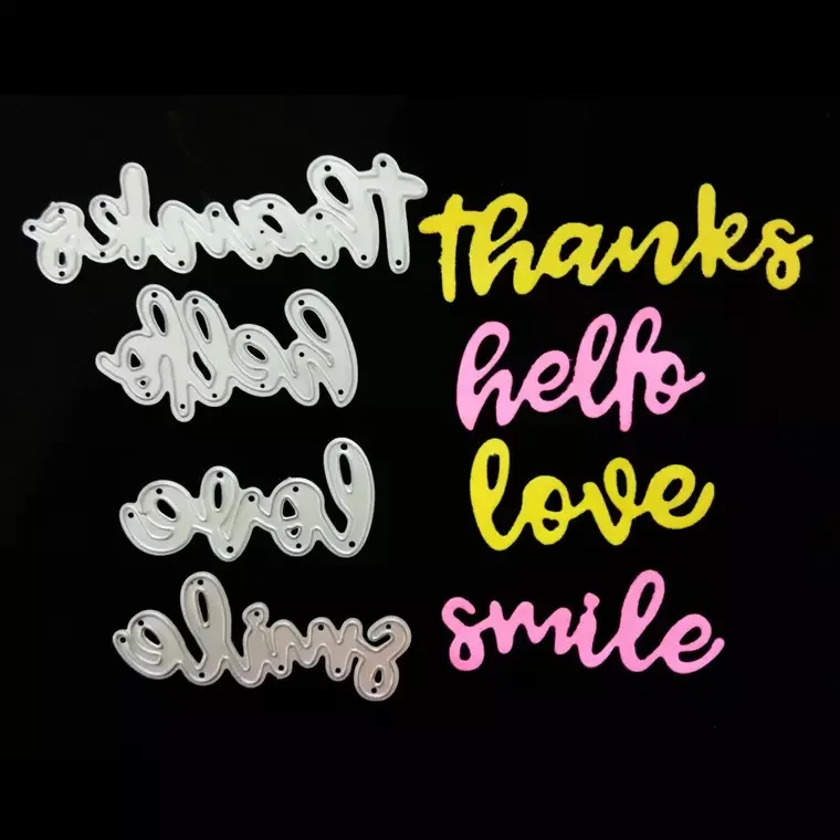 4 шт./компл. Hello Smile Than metal die cutting dies скрапбукинг папка для тиснения набор sizzix fustella