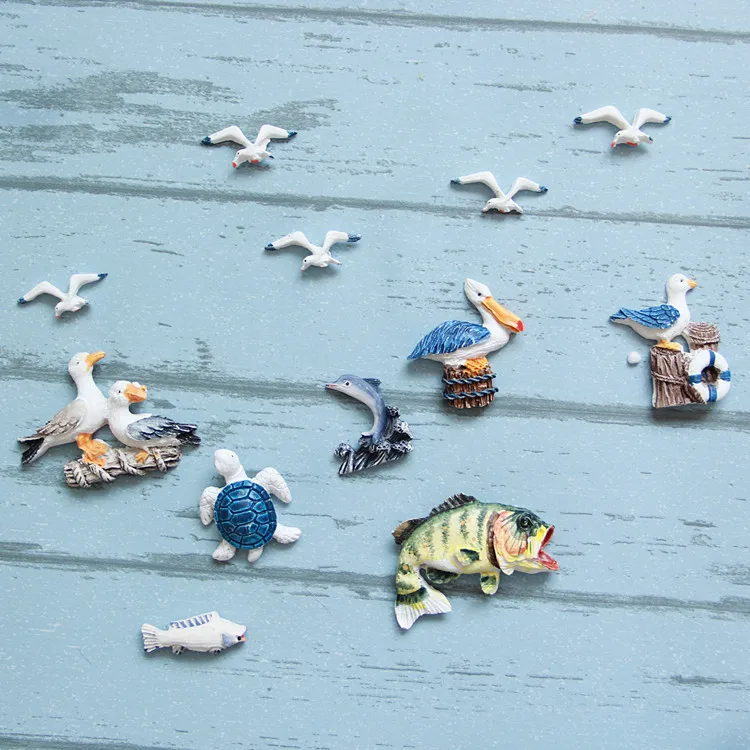 Средиземноморский стиль Смолы Декоративный холодильник морской спасательный