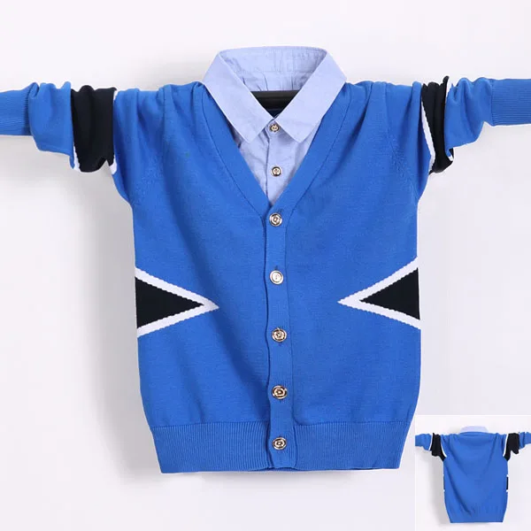 Детский свитер кардиган для мальчиков из хлопка От 4 до 16 лет|Свитера| |