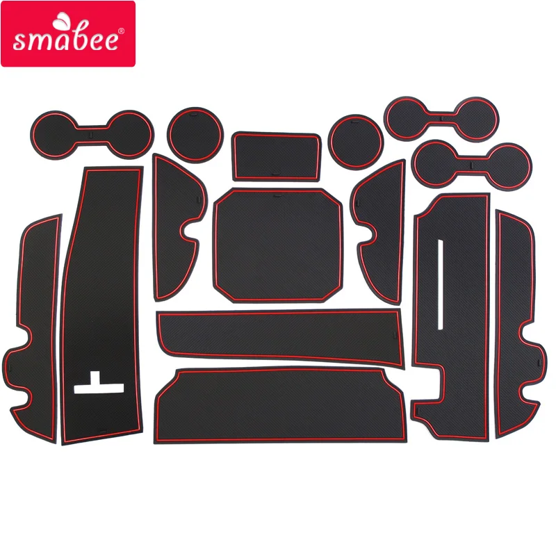 smabee Anti-Slip Gate Slot Mat Rubber Coaster for Toyota Highlander 2014 - 2019 XU50 Kluger Accessories Cup Holders Non-Slip Pad