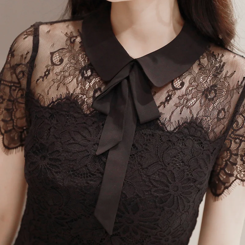 Женское черное кружевное платье мини-стиль сексуальные цельные платья | Женская