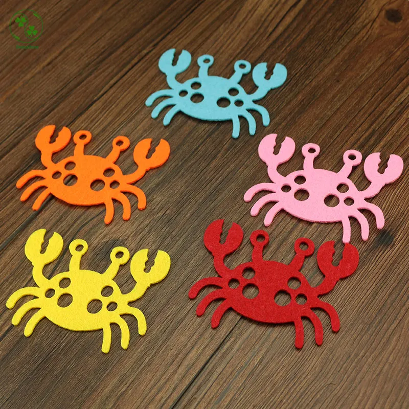 Нетканый Войлок ремесло мультфильм большой краб аппликации DIY войлочные патчи