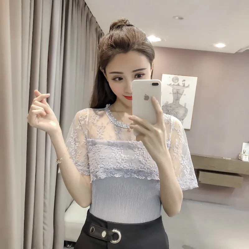 Новинка 2018 летняя женская рубашка шифоновая Повседневная Женская блузка с