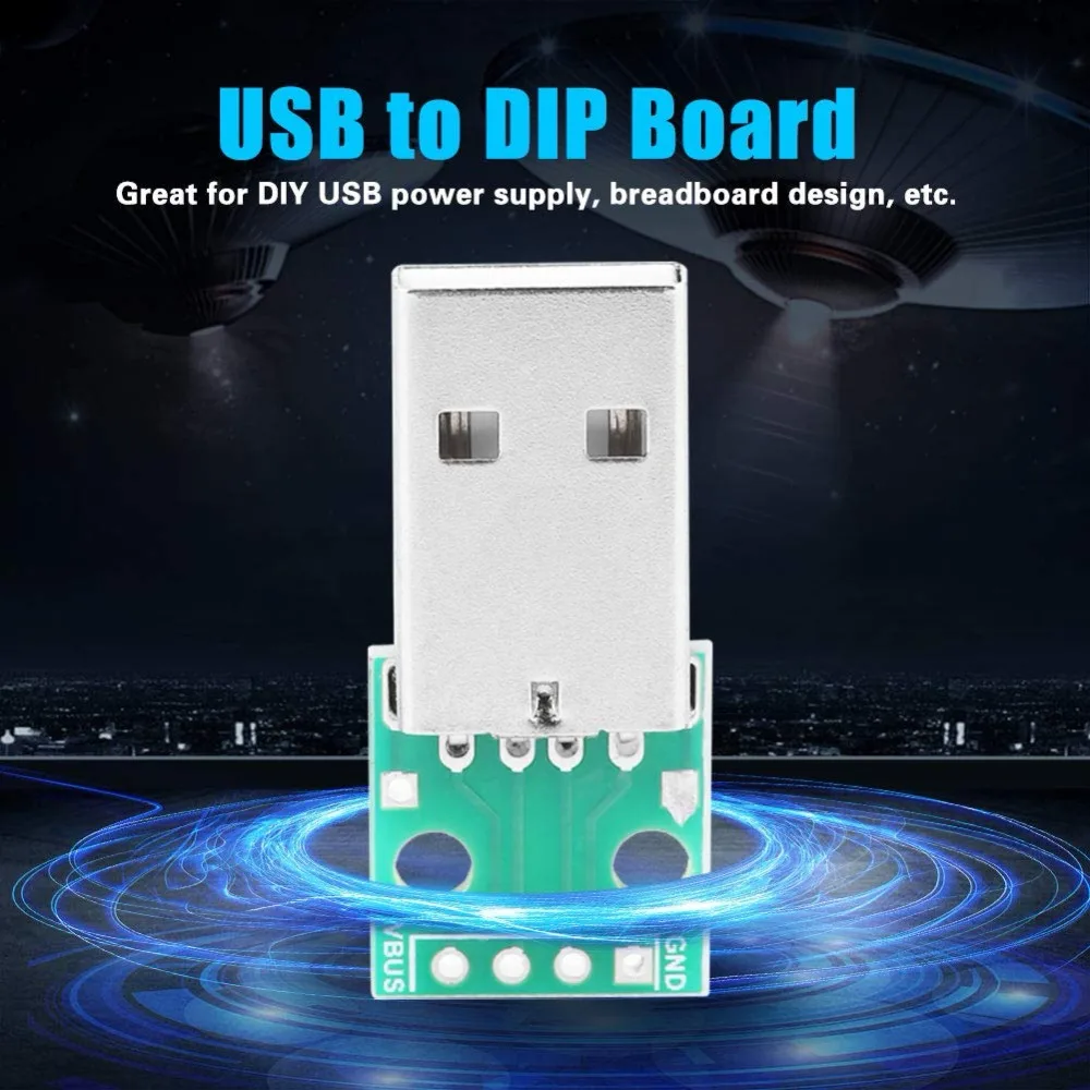 10 шт. тип A Женский USB для DIP 2 54 мм адаптер печатной платы конвертер Arduino разъем DIY