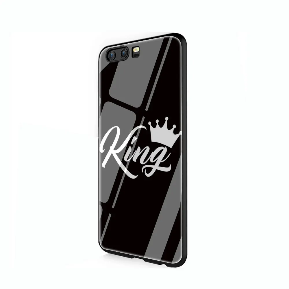 Крышка из закаленного стекла queen and king чехол для Huawei P10 P20 P30 mate 20 Honor 9 10 Lite Pro 7A 8X P Smart - Цвет: G10