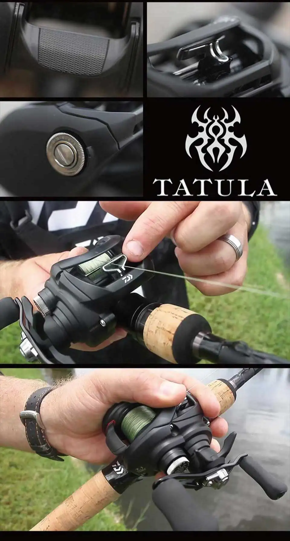 DAIWA TATULA 100/150/200 катушка для заброса приманки 6,3: 1/7. 1:1/8,1: 1 5-6 кг Мощность наушники-вкладыши TWS с системой 7BB+ 1RB коррозионно-стойкие шарикоподшипники