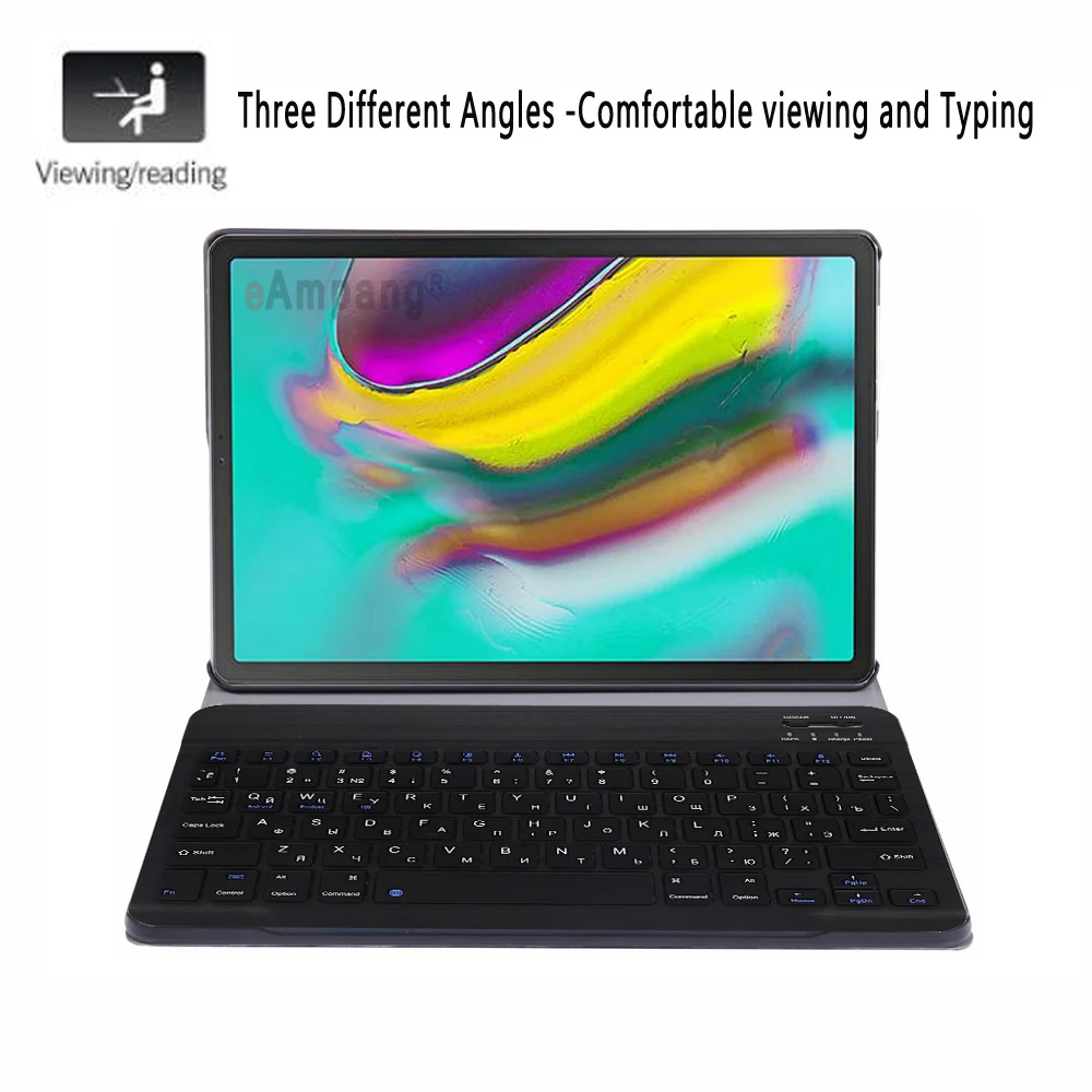 Русская клавиатура чехол для Samsung Galaxy Tab S5e 10 5 2019 T720 SM T725 Планшет тонкий кожаный
