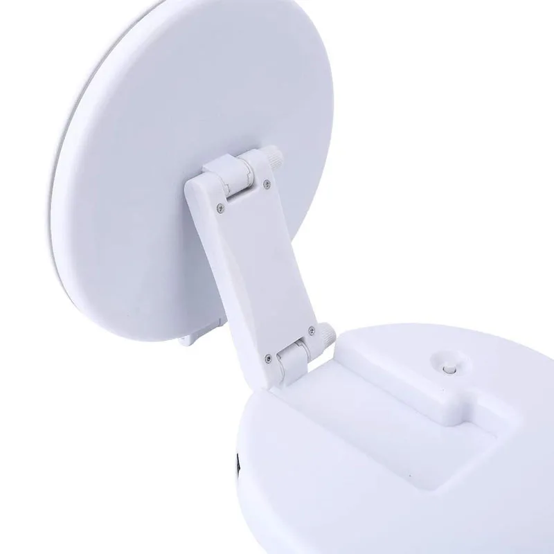 Двухстороннее складное зеркало для макияжа с подсветкой и увеличением 1X/5X легкое