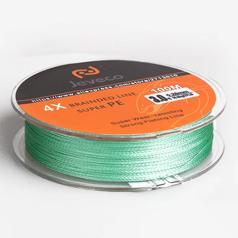 Green Jeveco 100 м супер PE плетеная леска Мультифиламент 8LB 10LB 20LB 30LB 40LB 60LB плетеная леска, для рыбалки - Цвет: Green