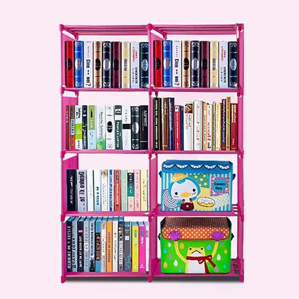 Новый книжный шкаф 4 Полки книжная полка деревянная мебель 13 шт 10 26 Регулируемая