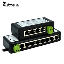 Autoeye Новое поступление 4 Порты 8 Порты Инжектор PoE Splitter для видеонаблюдения сети PoE Камера Мощность Over Ethernet IEEE802.3af