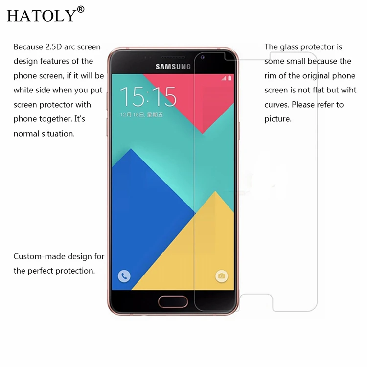 Для стекла Samsung Galaxy A5 2016 закаленное стекло для Защита экрана HD стеклянная пленка ^