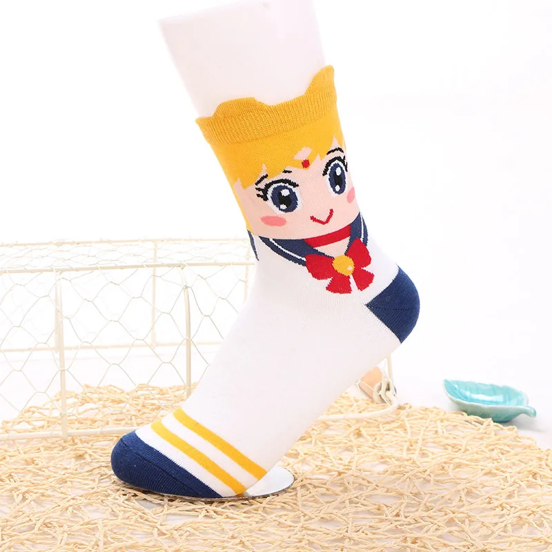 Носки женские Мультяшные Сейлор Мун милые смешные носки милый подарок для женщин