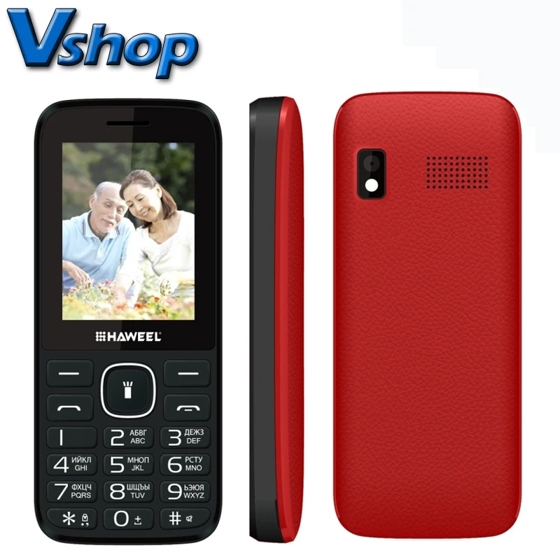 Оригинал Haweel X1 Сотовый Телефон Русская Клавиатура 2.4 дюймов Dual SIM мобильные