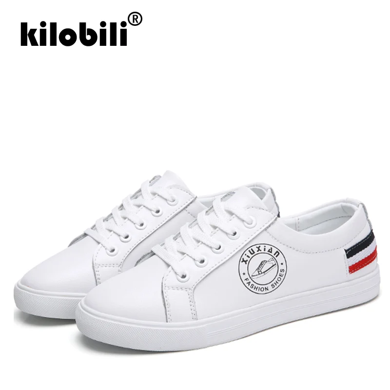 Kilobili/2019 г. весенние женские кроссовки Женская обувь без каблуков на шнуровке