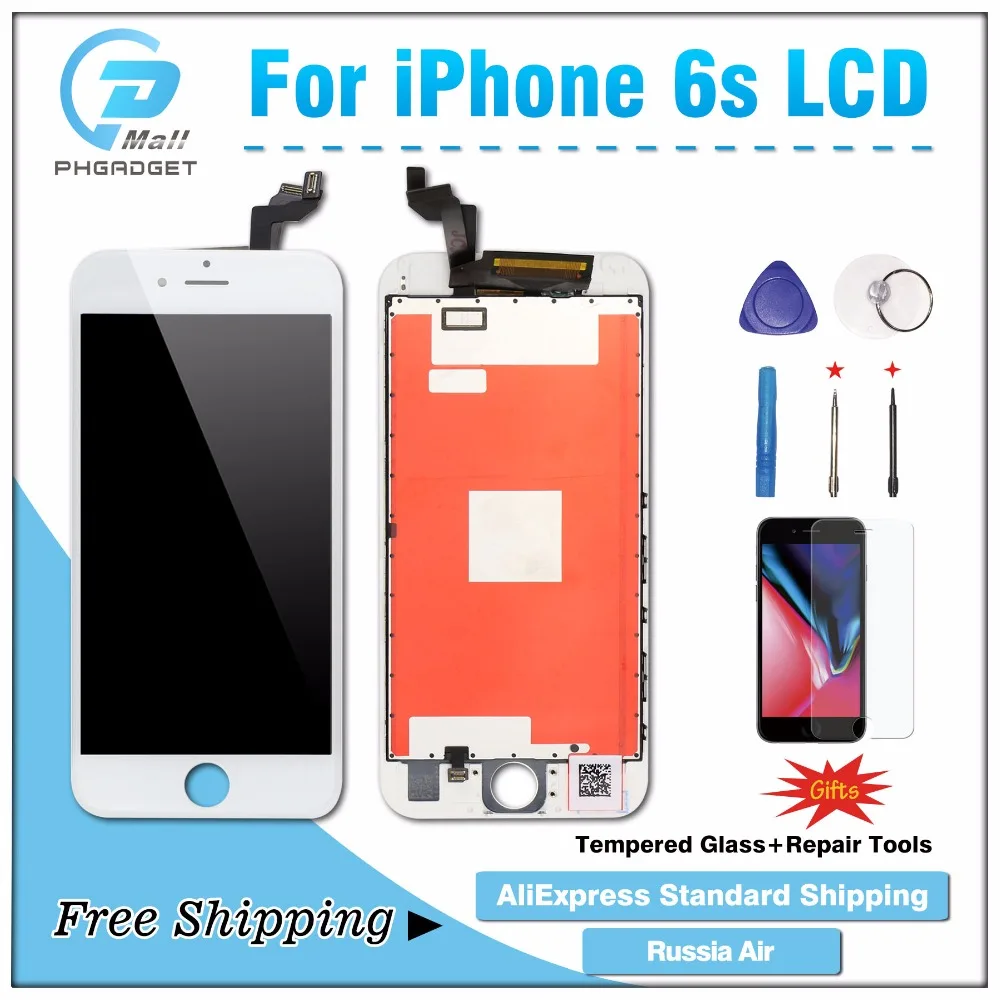 Обычная доставка! Распродажа! Сменный сенсорный ЖК экран AAA для iPhone 6S дигитайзер в