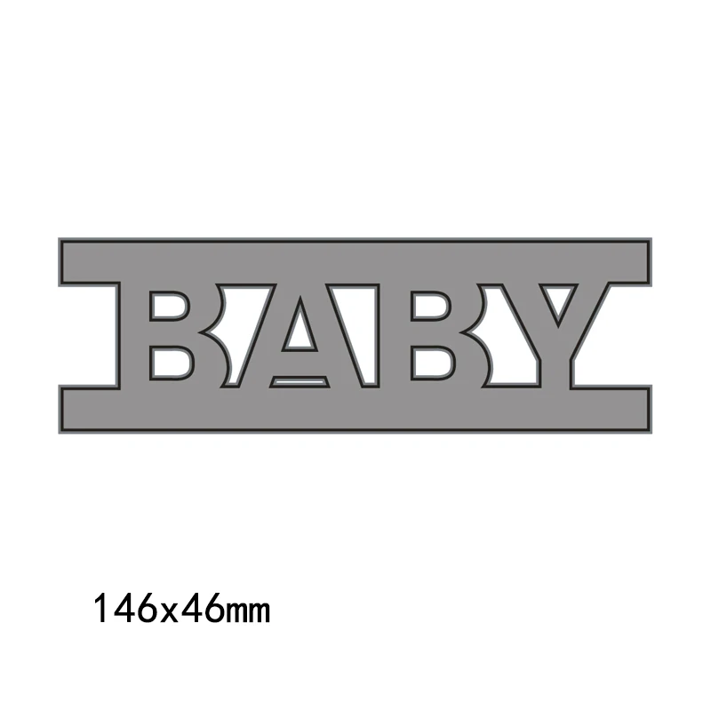 Трафаретный вырубной штамп буквы baby металлические пресс-формы для плетения