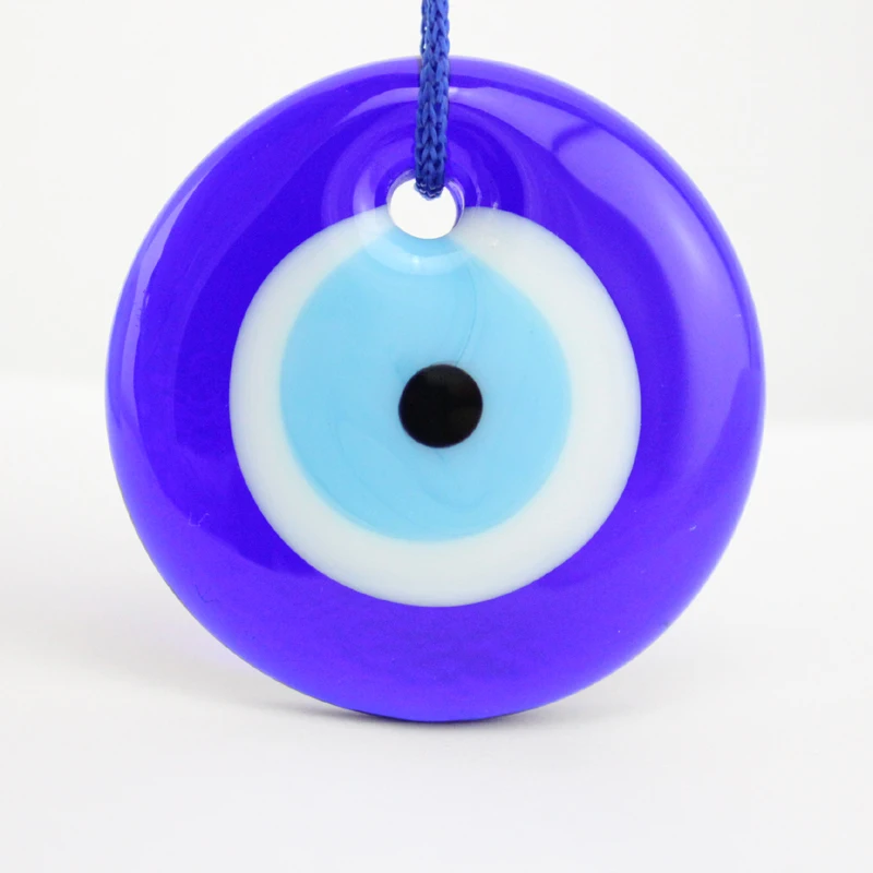D6.5CM зло голубой глаз турецкий Шарм Подвеска Висячие Лаки синий ручной работы