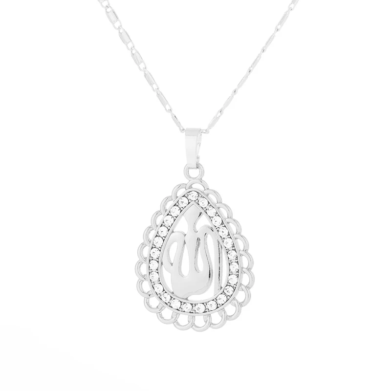 Ожерелье с кулоном из страз золотого цвета классический Арабская религиозная