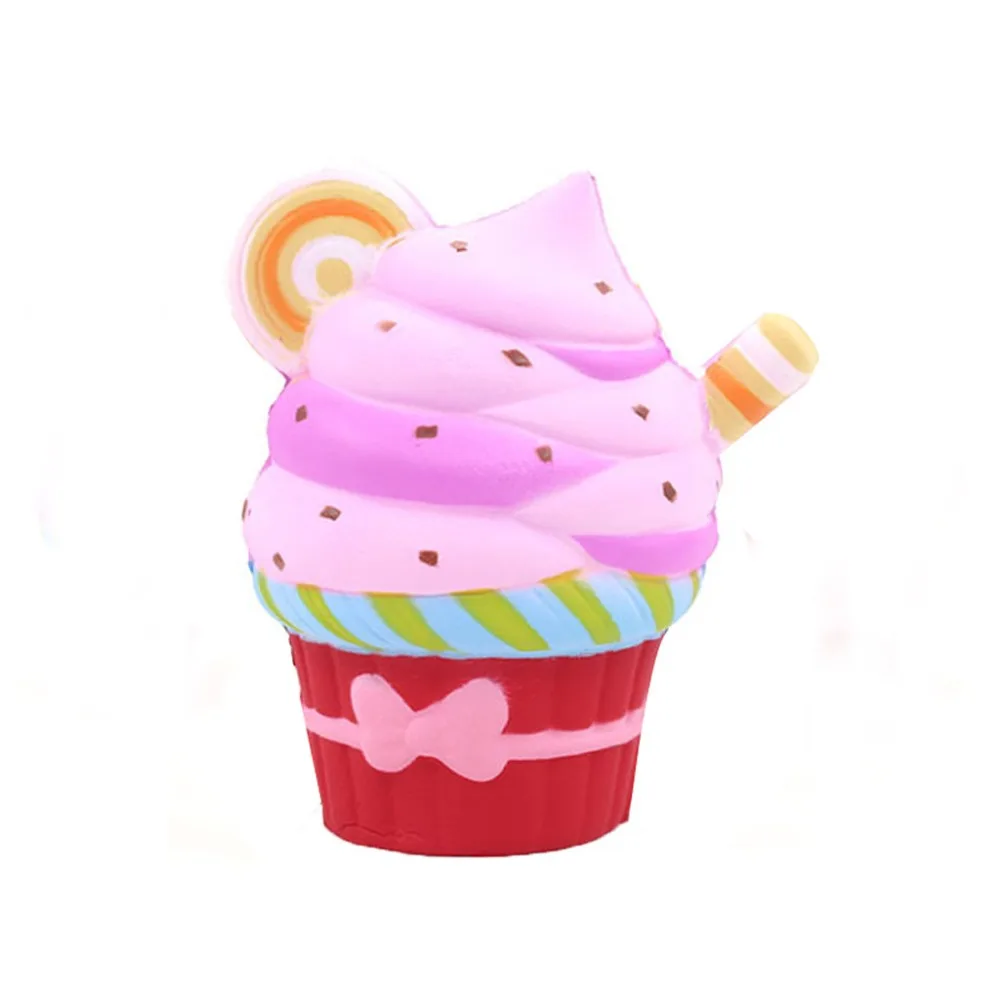 Мягкое мягкое Kawaii крем-торт медленно поднимается сжимаемая игрушка для снятия