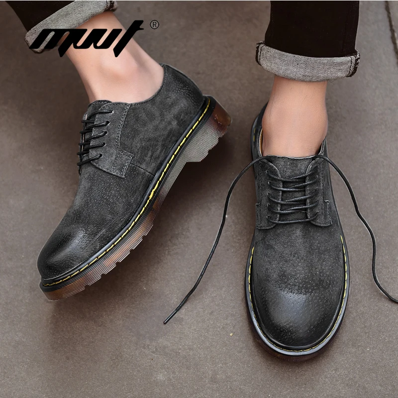 Мужские туфли-оксфорды MVVT из натуральной кожи повседневная обувь без шнуровки