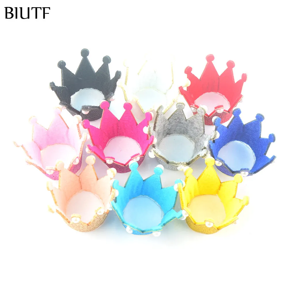 Милые тканевые войлочные короны сделай сам 150 шт./лот повязка на голову с