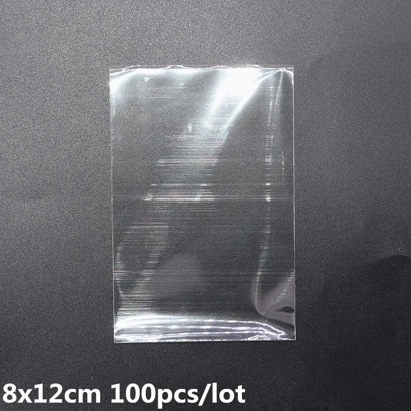 8x12cm Свадебные декоративные конфеты леденец печенье прозрачные Opp пластиковые пакеты Золотые Серебряные банты твист Галстуки Дети День рождения принадлежности - Цвет: 8x12cm