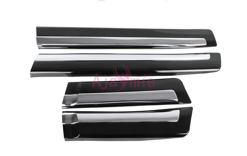 Black color Хромированный автомобильный Стайлинг кузова боковая дверь литье отделка наборы 2008- жемчужно-белый черный для Toyota LC Land Cruiser 200 аксессуары - Цвет: Black color