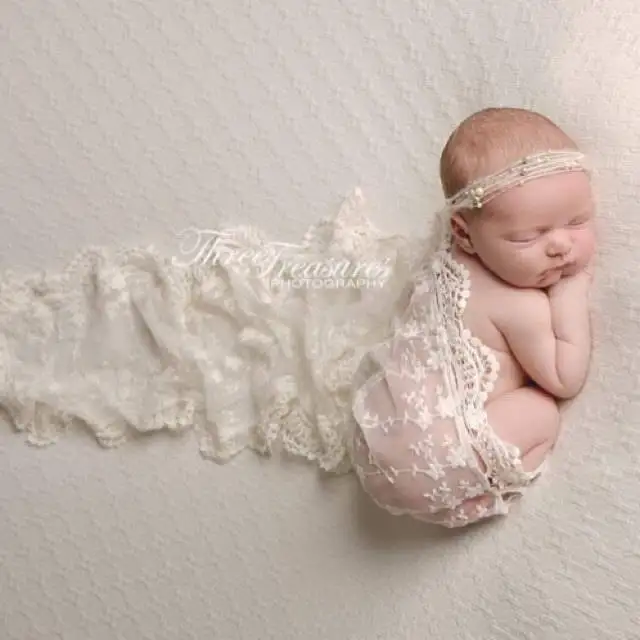 

Newborn Photography Props Lace Wrap , Newborn photo prop, Natural newborn wrap Bebe Photography Accessories Fotografo Wrap