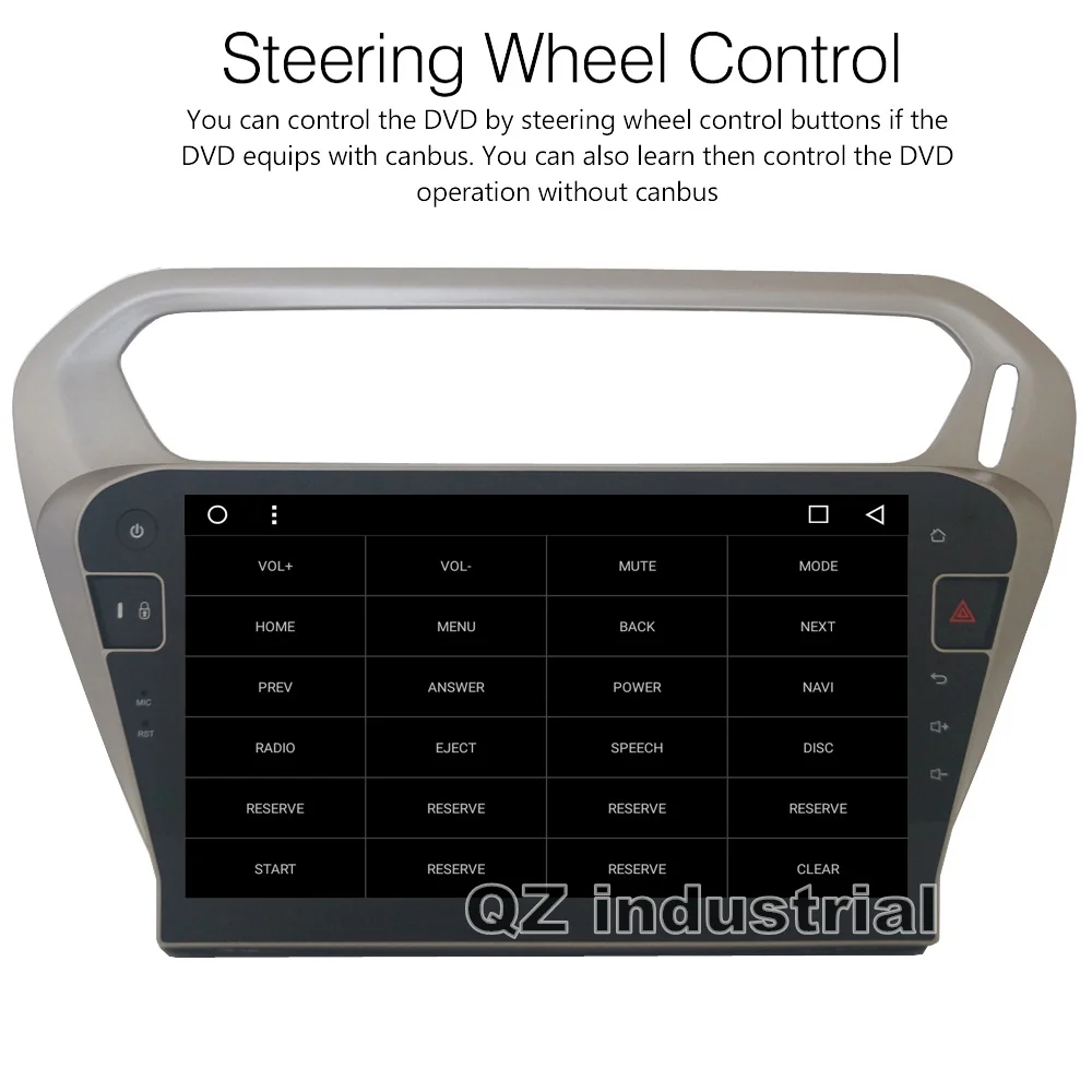 QZ промышленный HD 10," Android для peugeot 301 для Citroen Elysee автомобильный dvd-плеер с 3g 4G wifi gps Радио BT Navi RDS карта