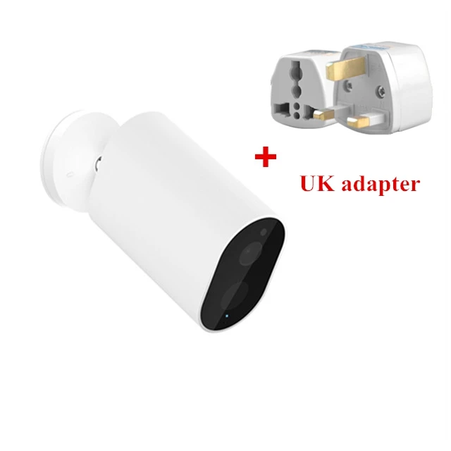 add UK adapter Xiaomi Mijia Смарт камера батарея шлюз F2.6 AI гуманоид обнаружения CMSXJ11A 1080P 120 градусов IP Беспроводная камера s Cam - Цвет: add UK adapter