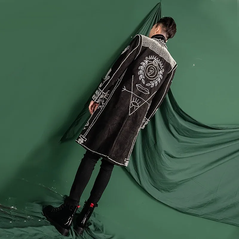 Бесплатная доставка DHL для настоящих мужчин Азиатские размеры черная вышивка