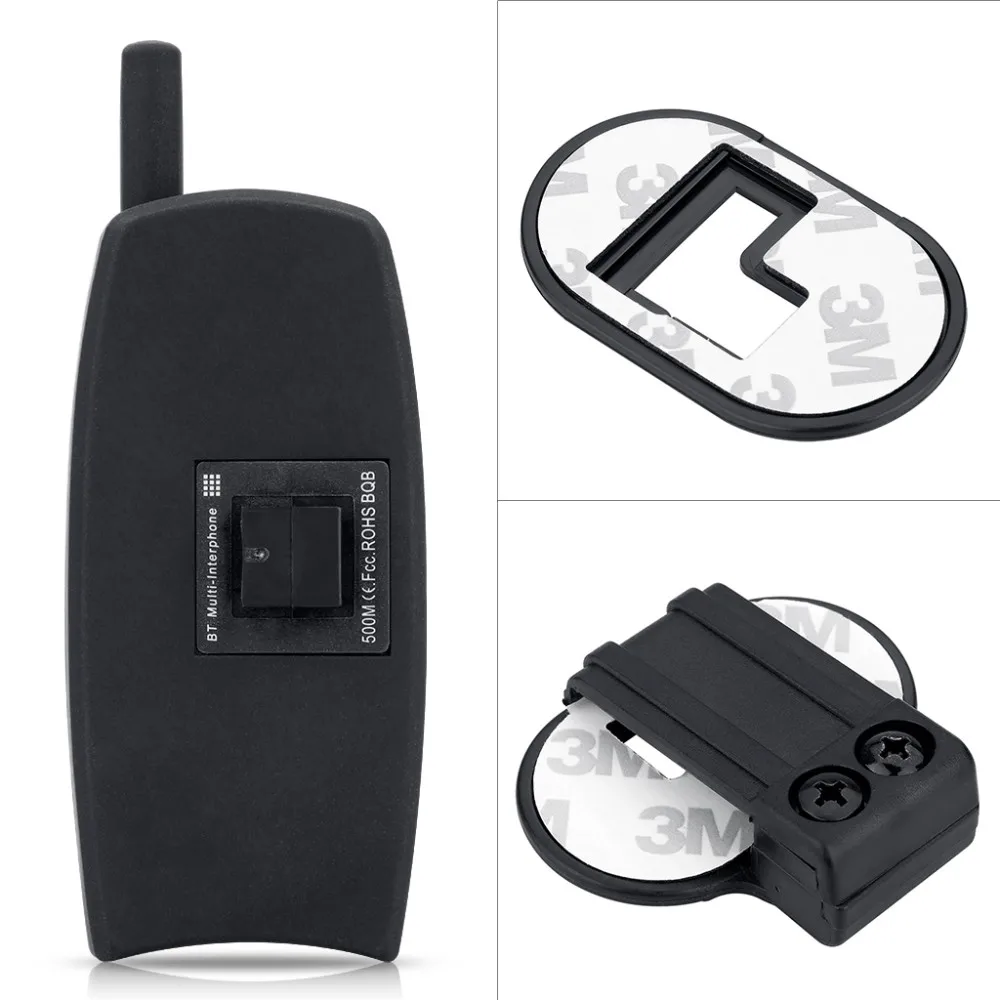 

Motorcycle 500M Bluetooth Helmet Intercom Headset Wireless Interphone Earphone for 2 Riders Handsfree Helmet Headphone