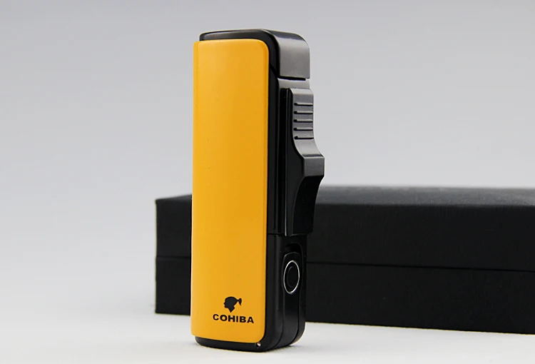 COHIBA зажигалка для сигарет, зажигалка для сигарет, газовая зажигалка для сигарет, дырокол для сигар, 3 фонарь, зажигалка для сигарет