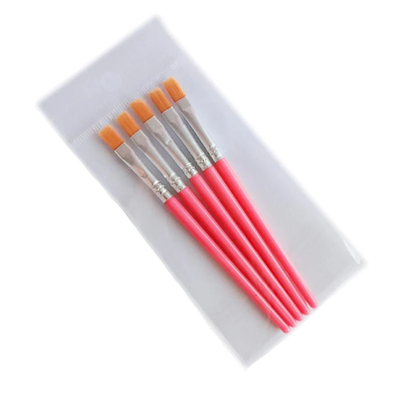 5pcs Brush TENGJIAN профессиональный супер липкий 8 мл УФ-гель для ногтей Клей Кристалл Клей прозрачный гель для ногтей инструменты для декора - Цвет: 5pcs Brush