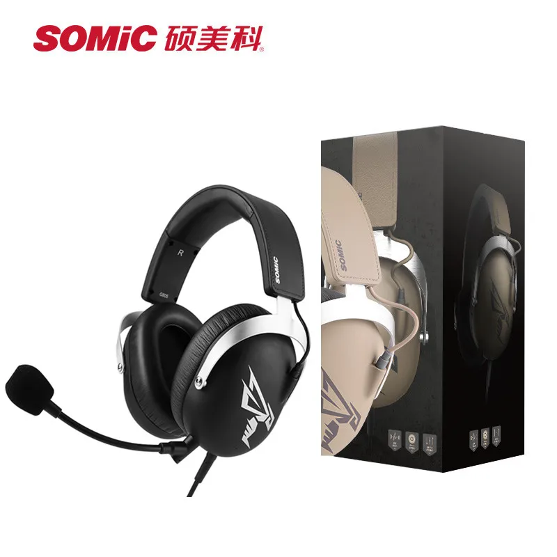 black with box SOMIC игровые гарнитуры usb 7,1 виртуалные наушники шлем с микрофоном для PS4 PC компьютера Gamer видеоигры игры Xbox игры наушники - Цвет: black with box