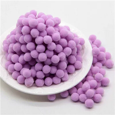26 purple red Помпон 10 мм многоцветный мягкий пушистый помпон ручной работы мини Помпон бриколаж для детей игрушки Сделай Сам материалы для рукоделия 100 шт - Цвет: 26 purple red