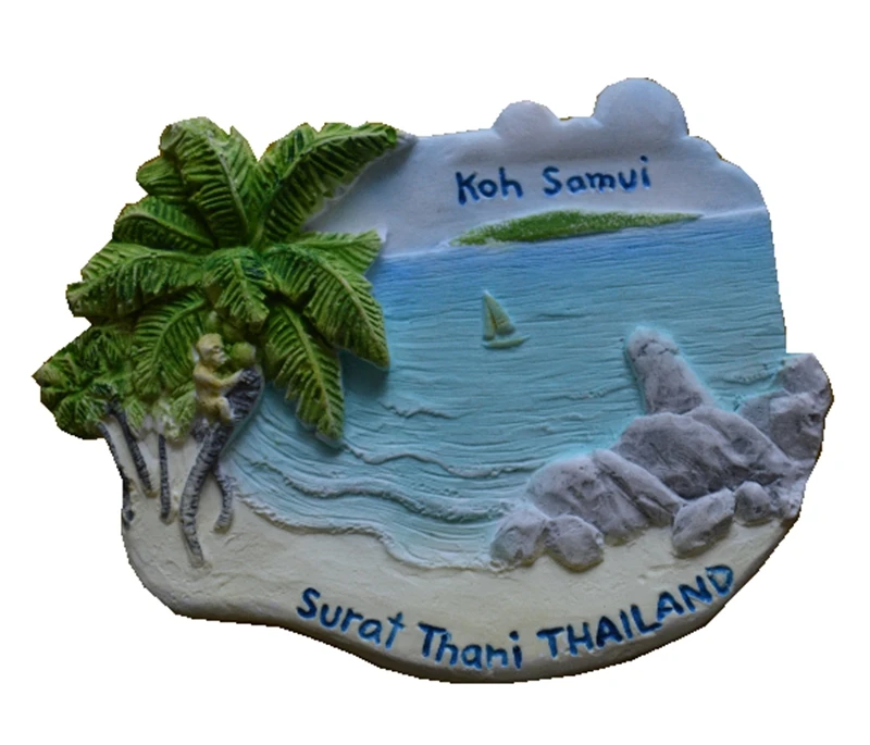 

Phuket, Thailand Aromatherapy Cold Porcelain Hand-Painted 3D Fridge Magnets Travel Souvenirs Refrigerator Magnetic Stickers