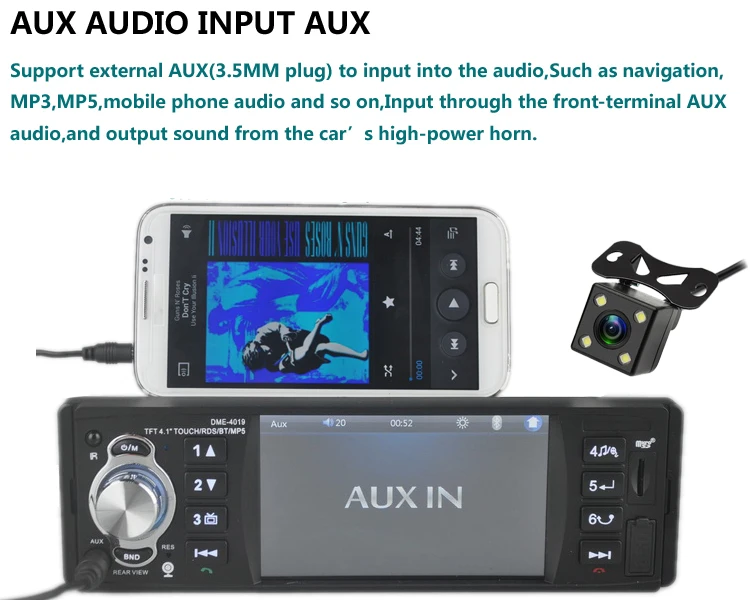 Авторадио Bluetooth Авто ленты MP5 плеер FM AUX/USB зеркальная связь 4,1 дюймов 1 Din сенсорный экран радио стерео радио кассетный плеер