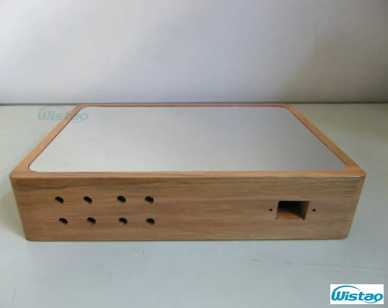 DIY роскошный деревянный корпус шкаф из розового дерева корпус в сочетании с верхней вниз алюминиевая пластина для лампового усилителя шасси HIFI аудио