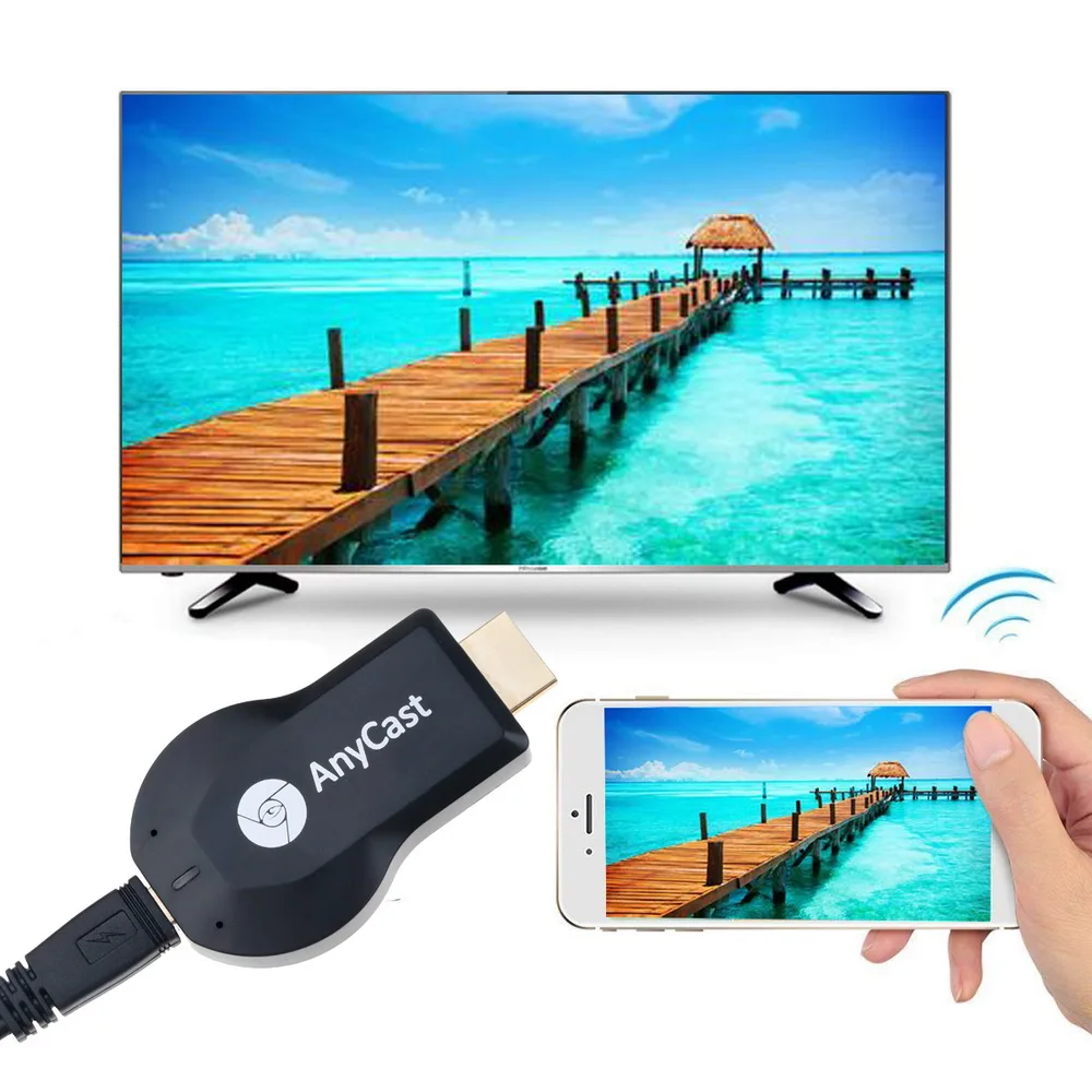 Беспроводной HDMI совместимый ТВ стик для AnyCast M2 Airplay Wi Fi дисплей ключ приемник Miracast