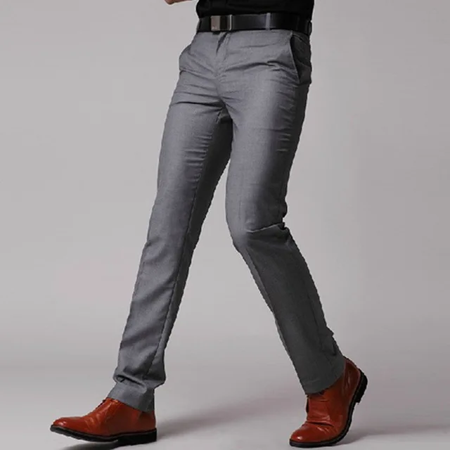 Новое поступление мужские классические брюки на заказ с плоской передней частью