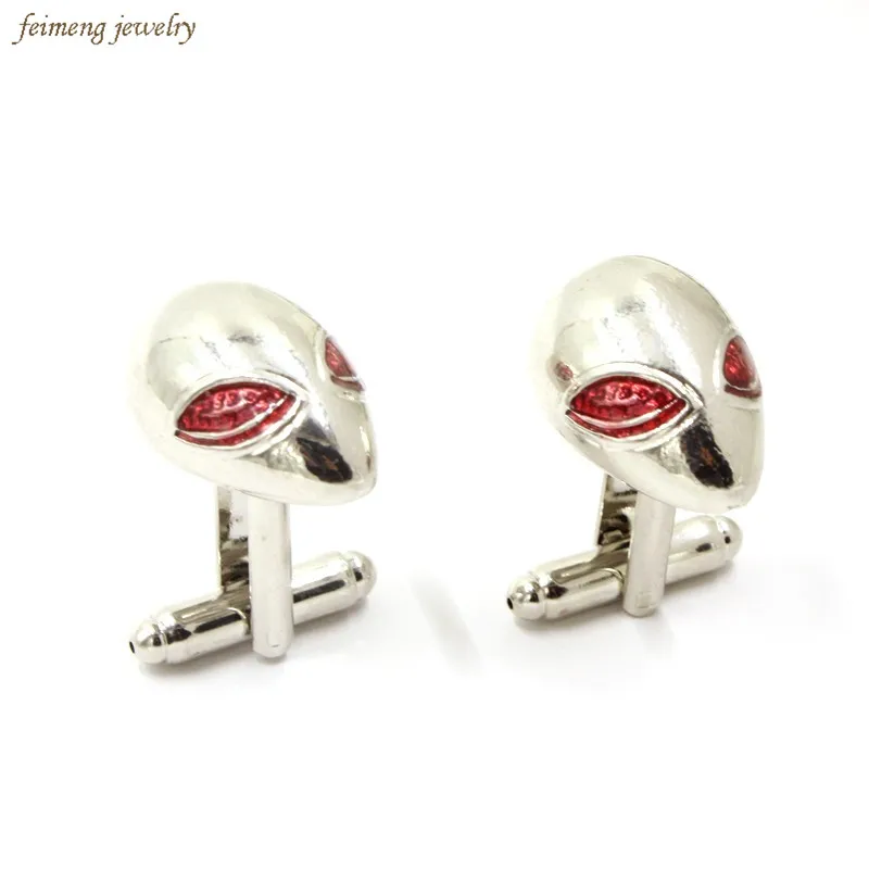 Горячая продажа ET внеземная маска дизайн рубашки бренд манжеты кнопки Galaxy Alien