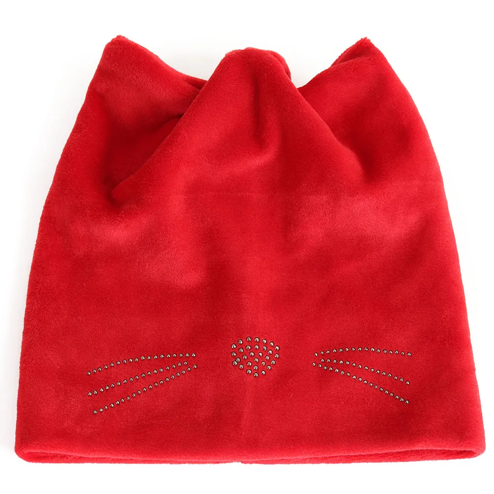1 Pcs Children Kids Boy Girl Hat Cap Cat Ears Solid Color Warm for Autumn Winter FDC99 | Аксессуары для одежды