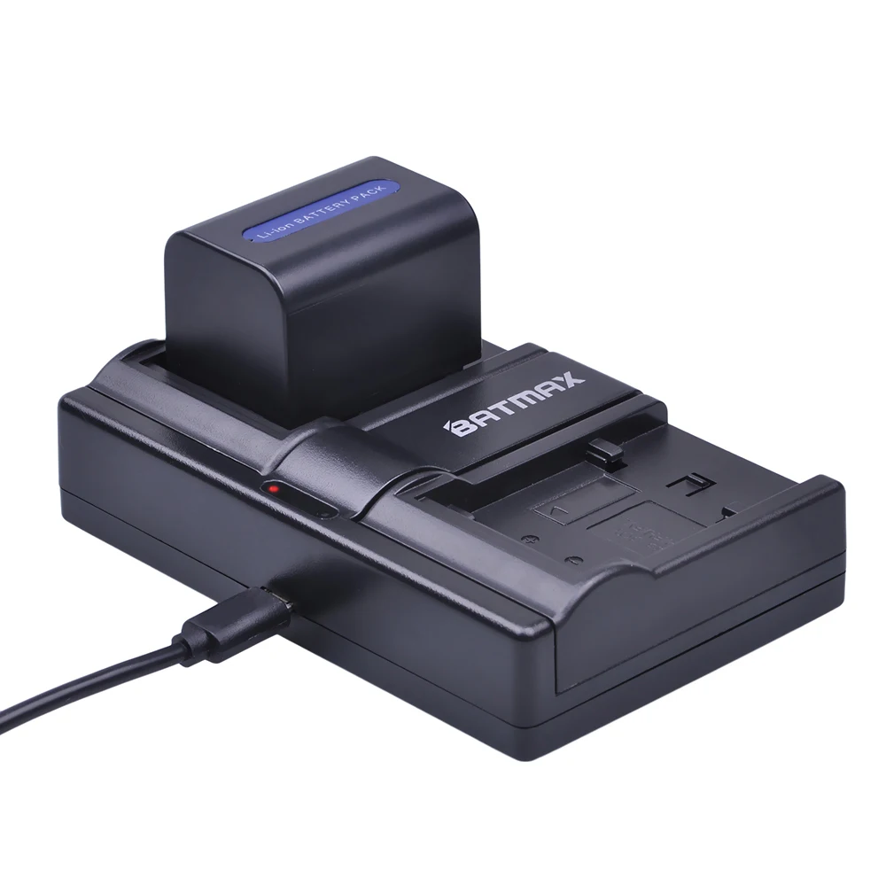 Batmax USB двойное зарядное устройство для sony NP-FH70 FH100 FV50 FV70 FV100 FP50 FP90 FP70 HDR-CX12E HDR-CX7E HDR-SR10E